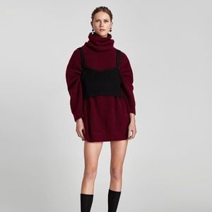 NWT ZARA Red Sweater Dress Size M